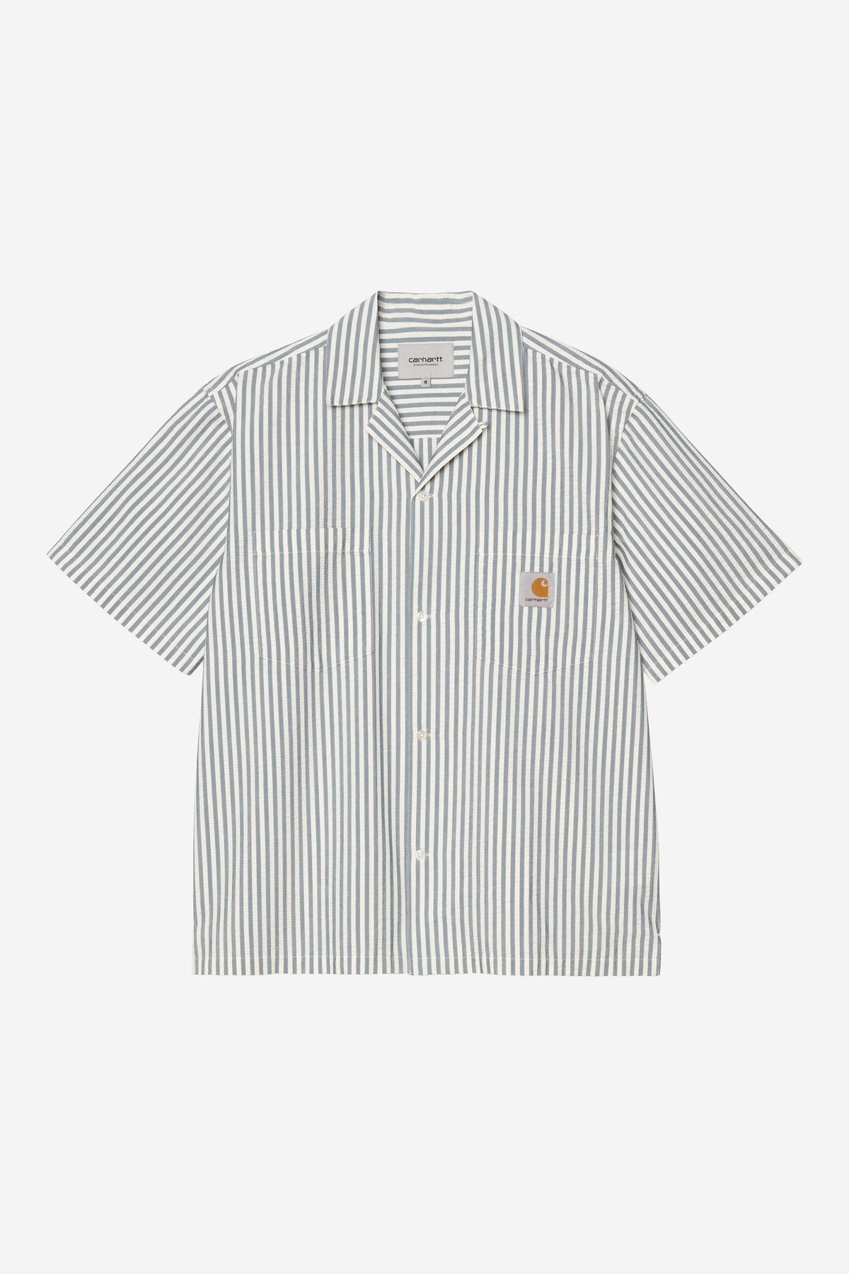 Men Carhartt WIP Short Sleeve Leavel Stripe Shirt
